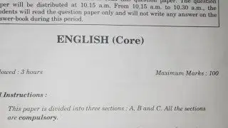 2018 ENGLISH BOARD QUESTION PAPER OF CLASS 12 SET-2