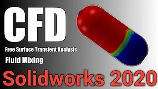 Fluid Mixing Technique in SolidWorks - Free Surface Transient CFD Analysis