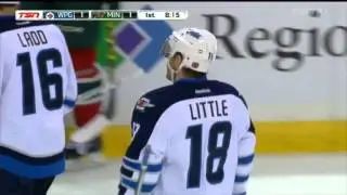 Bryan Little One Handed Redirection Goal vs Minnesota