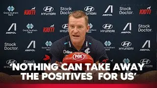 Michael Voss reflects on tense one point victory! | Carlton Press Conference | Fox Footy