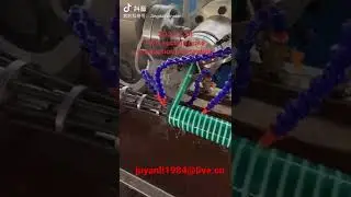 PVC suction hose machine testing in Weifang Jingda plastic machinery company