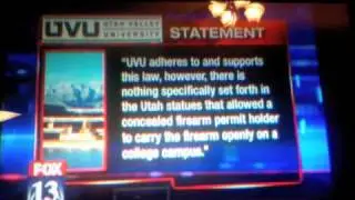open carrying at utah valley university