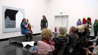 SPUNK performing in art by Hanne Borchgrevink.