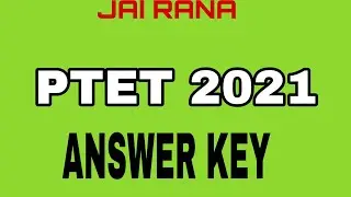 PTET 2021 ANSWER KEY Bab.ed  exam on 8.9.2021