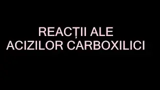 Acizi carboxilici - reacții similare cu ale acizilor minerali
