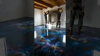 Space Epoxy Floor in the Bedroom #techevolution #epoxyfloors