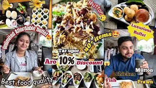 BEST UNLIMITED LUXURIOUS BUFFET in KOLKATA😍with affordable price😱40+ items💥Mutton🍖Prawn🍤Fish🍗Chicken