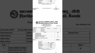 Class 8 Result Marksheet