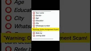 &ldquo;Scam Alert! Don&rsquo;t Fall for Fake Assignment & Online Work Offers&rdquo;