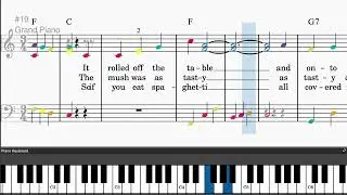 On Top Of Spaghetti by Tom Glazer - Easy piano tutorials with sheetmusic