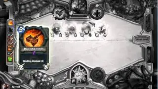 Frost mage vs Shaman Doomhammer + rockbiter combo exact Lethal ending [Hearthstone constructed]