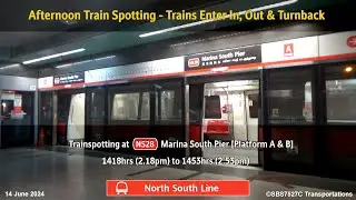 [SMRT TR] Trains entering & turnaround at Marina South Pier (14/06/24)