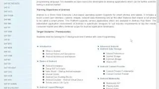 Android Development Online Training and Placement - Android Course Content at Crescent IT Solutions
