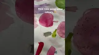 First time trying watercolour 🎨#art #watercolour #watercolouring #watercolouringpainting #hobby