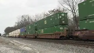 NORFOLK SOUTHERN EMD SD70ACE Southbound Intermodal Container Train