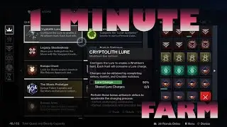 Destiny 2 CRAZY CRYPTOLITH LURE FARM TO LURE CHARGE FAST!!!