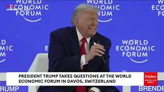 President Trump takes questions at the World Economic Forum in Davos, Switzerland.