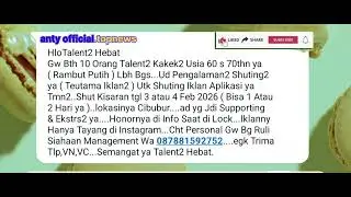 Casting pria usia 60-70 tahun iklan aplikasi || yuk ikutan jangan sampai close