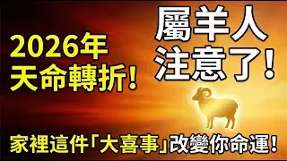 1967年的羊（59歲）注意了！2026年是你的「天命轉折點」，家裡這樁大喜事將會徹底改變你的晚年命運！#1967屬羊 #2026屬羊運勢 #生肖羊2026運勢 #1967年羊 #招財風水 #家庭運勢