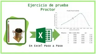Prueba Próctor Estándar | Excel paso a paso