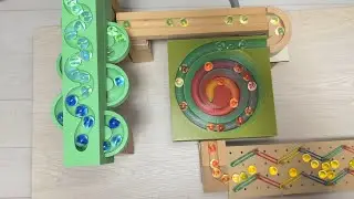 Marble Run Race ASMR ✨ 3D printed track + Snake-shaped wooden track + square track