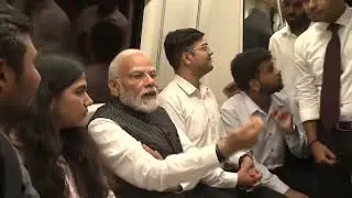 Benefits of NEP, sports & more... PM Modi's engrossing interaction with students in Delhi Metro!