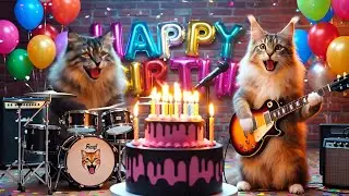 Happy Birthday | Song | Happy Birthday Cat🎉🐱