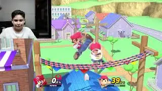 jugando super smash bros
