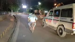 patna traffic police in action on car crash at gandhi maidan.