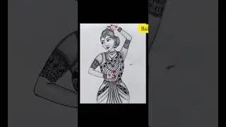 How to draw a classical dancing girl|Traditional dancing girl drawing|#shorts #yt #ytshorts