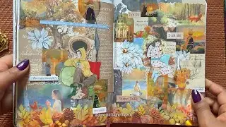 Inner November 2025 Journal Spread 🌙 | Dark Cozy ASMR Collage Process Autumn Aesthetic Storytelling