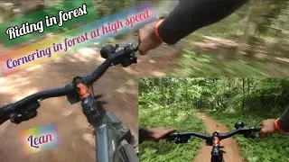 Riding in forest cornering at high speed.//offroad trails in bangalore