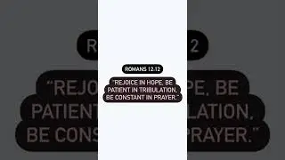 Be patient in tribulation 🙏🏽✨