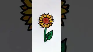 How To Draw Sunflower Drawing In A Easy Method 🌻🌻#art#drawing#viral#trending#subscribe#support#yt