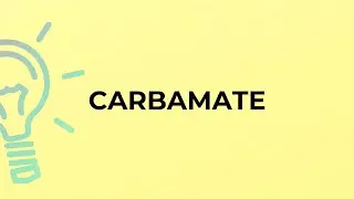 What is the meaning of the word CARBAMATE?