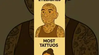 Human Records:Most Tattoos #shorts