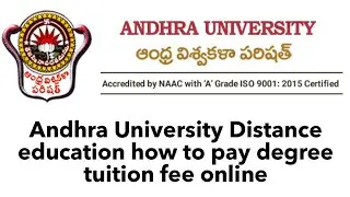 AU  Distance education Degree Tutuion fee payment how to pay online /BA/BCOM/BSC 2022