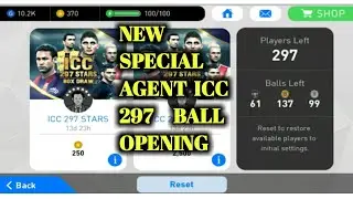 Pes 2017 Android new special agent ICC 297 STARS ball opening.