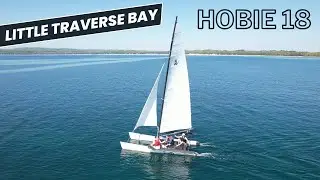 Sailing Hobie 18 in Little Traverse Bay