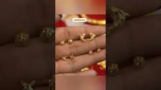 Gold earrings tops designs for daily use 😊 #gold #earrings #goldjewellery #goldstuds #goldearrings