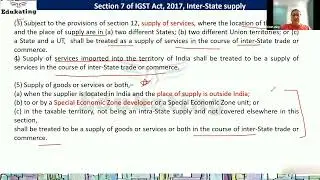 Section 7 of IGST Act 2017: Inter-state Supply