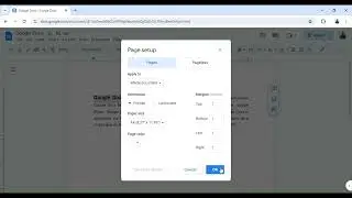 Change page settings on Google Docs