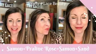 Samon + Praline Rose + Samon Lipsense with Sand Gloss