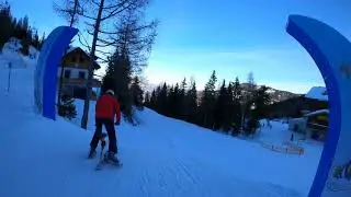 Galsterberg: Snow Biking for beginners on Brenter C6 Ski Bikes with Foot Skis