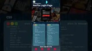 Netflix Login Page Using Html,Css And Javascript|| Source Code Link In Description 