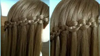 Easy everyday hairstyle. Braid chain. Hairstyles for girls, party, wedding. Hairstyle video tutorial