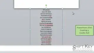 PowerPoint 2010 Creating a Credits Roll