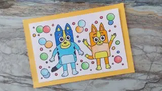 Bluey and Bingo Cartoon Drawing #art #drawing #cartoon