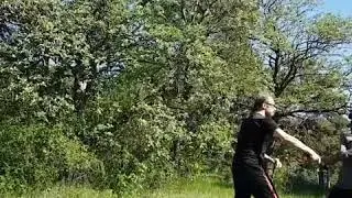 Knife sparring with fixed objectives
