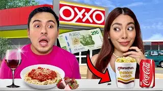 Quién puede hacer una MEJOR CENA ROMÁNTICA con sólo $200 en el OXXO! 👀❤️‍🔥| Rebeca Mendiola